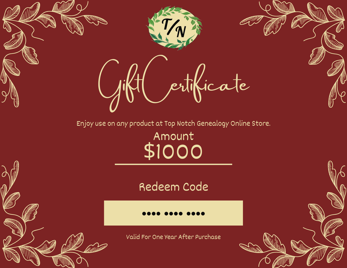 Gift Certificates