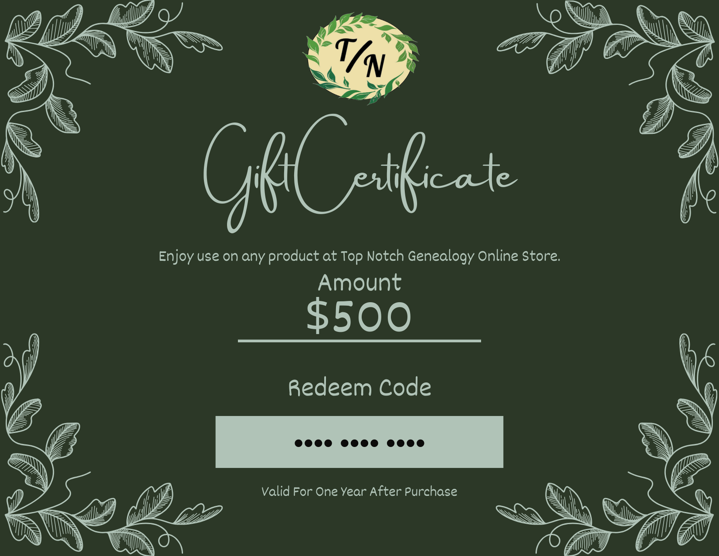 Gift Certificates